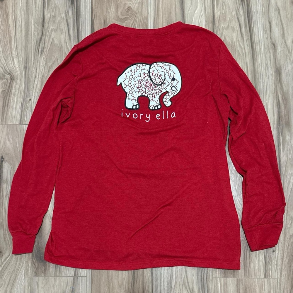 Ivory Red Long Sleeve Shirt